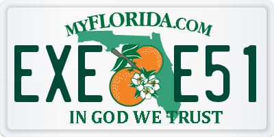 FL license plate EXEE51
