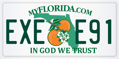 FL license plate EXEE91