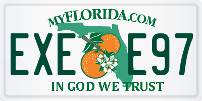 FL license plate EXEE97