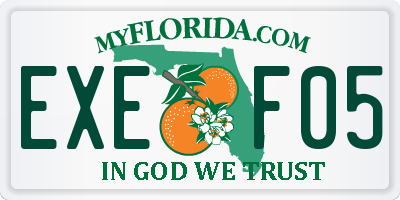 FL license plate EXEF05