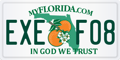FL license plate EXEF08