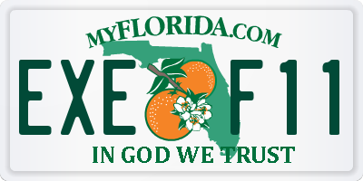 FL license plate EXEF11