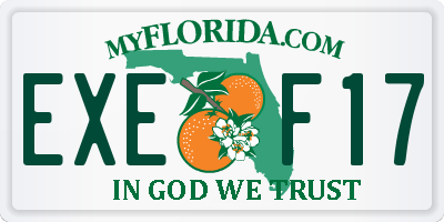 FL license plate EXEF17