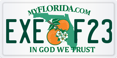 FL license plate EXEF23