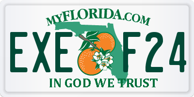 FL license plate EXEF24