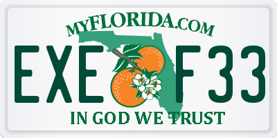 FL license plate EXEF33