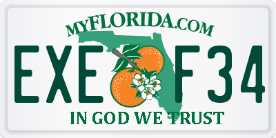 FL license plate EXEF34