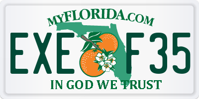 FL license plate EXEF35
