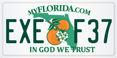 FL license plate EXEF37