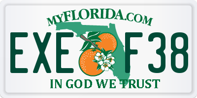 FL license plate EXEF38