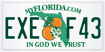 FL license plate EXEF43