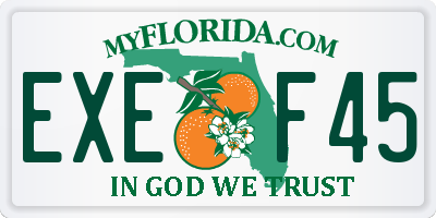 FL license plate EXEF45