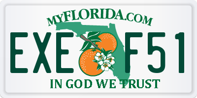 FL license plate EXEF51