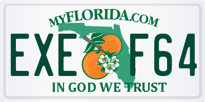 FL license plate EXEF64