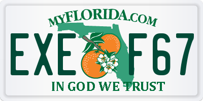 FL license plate EXEF67