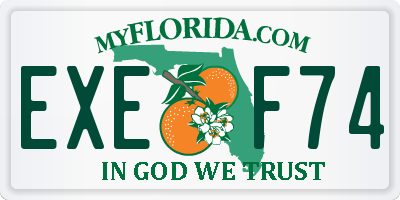 FL license plate EXEF74