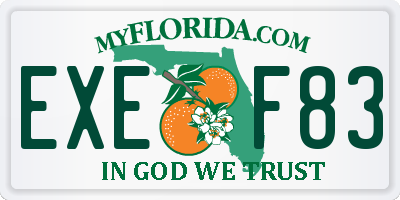 FL license plate EXEF83