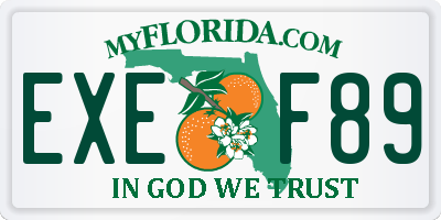 FL license plate EXEF89