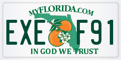 FL license plate EXEF91