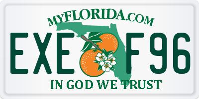FL license plate EXEF96