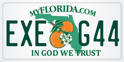 FL license plate EXEG44