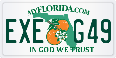 FL license plate EXEG49