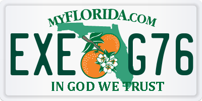 FL license plate EXEG76