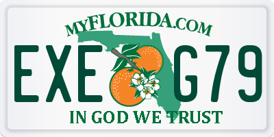 FL license plate EXEG79