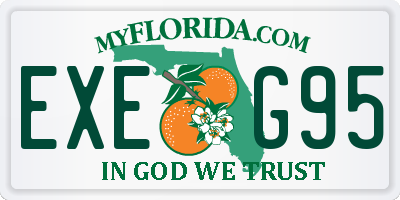 FL license plate EXEG95