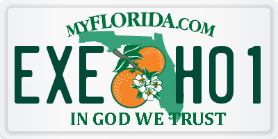 FL license plate EXEH01