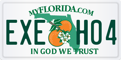 FL license plate EXEH04
