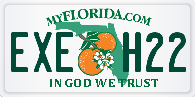 FL license plate EXEH22