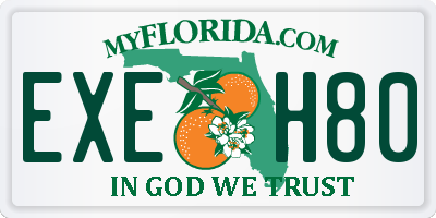 FL license plate EXEH80