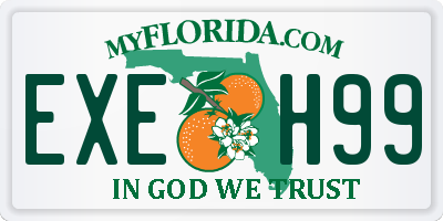 FL license plate EXEH99
