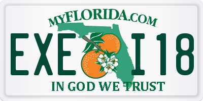 FL license plate EXEI18