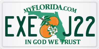 FL license plate EXEJ22