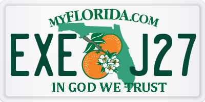 FL license plate EXEJ27