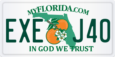 FL license plate EXEJ40