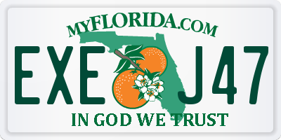 FL license plate EXEJ47