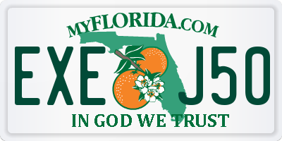 FL license plate EXEJ50