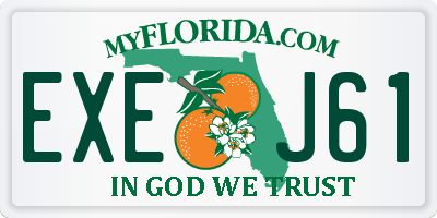 FL license plate EXEJ61