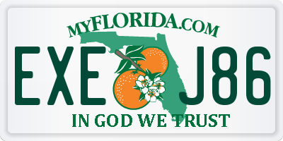 FL license plate EXEJ86