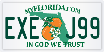 FL license plate EXEJ99