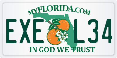 FL license plate EXEL34
