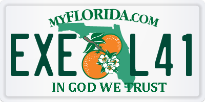 FL license plate EXEL41