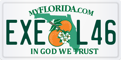 FL license plate EXEL46