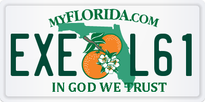 FL license plate EXEL61