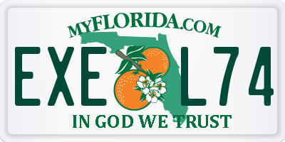 FL license plate EXEL74