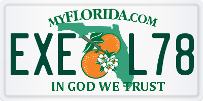 FL license plate EXEL78