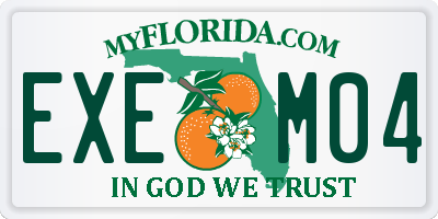 FL license plate EXEM04